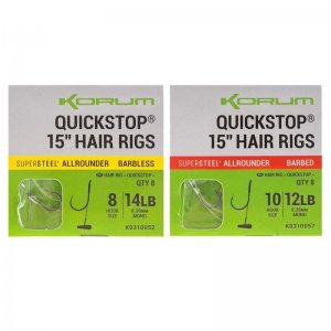 BIG FISH QUICKSTOP HAIR RIGS Barbed - 38 cm