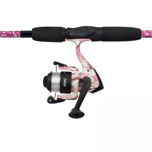 Přívlačový prut s navijákem FD Mitchell Tanager Pink Camo II Spin 2,10m 7-20g