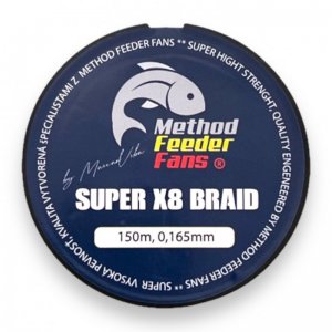 Šnůra na Feeder Method Feeder Fans Super X8 Feeder Braid 150 m 0,165 mm 13,9 kg