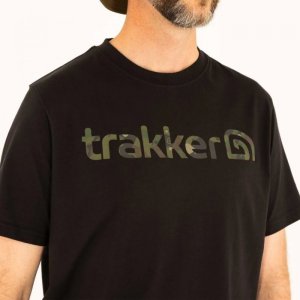 Trakker Tričko CR Logo T-shirt Black Camo