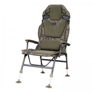 Trakker Křeslo komfortní s područkami Levelite Camo Longback Chair