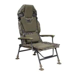 Trakker Křeslo komfortní s područkami Levelite Camo Longback Chair
