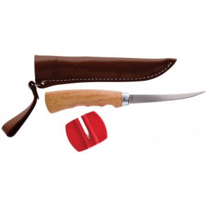Filetovací nůž s dřevěnou ručkou a pouzdrem Berkley (čepel 16cm)