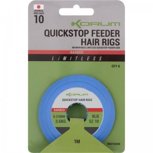 Limitless Quickstop Feeder Hair Rigs 8 ks 1m