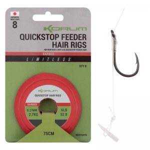 Limitless Quickstop Feeder Hair Rigs 8 ks 75 cm