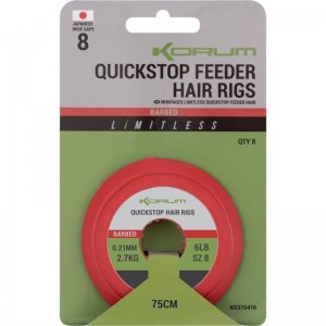 Limitless Quickstop Feeder Hair Rigs 8 ks 75 cm