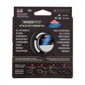 Šňůra Spiderwire Stealth Smooth8 Moss Green + Vanish Clear