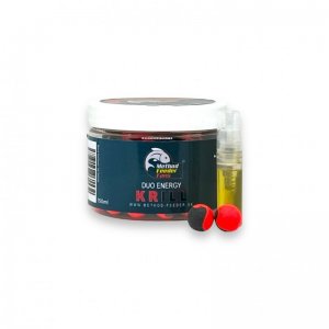 Plovoucí Boilies Method Feeder Fans Duo Energy 15 mm 100 ml + Sprej Esence 2 ml